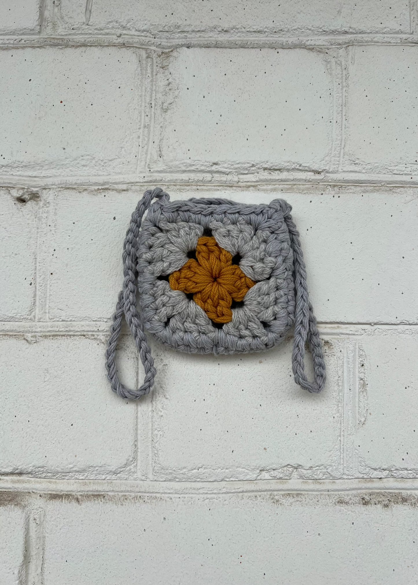 Gray Mustard Micro Crochet Bag