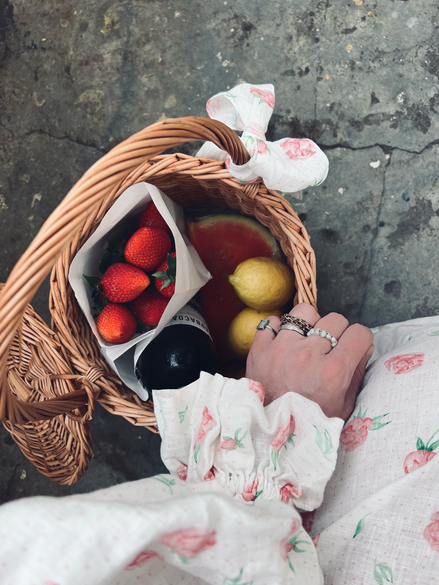 Handwoven Natural Vine Basket in Jane Birkin Style