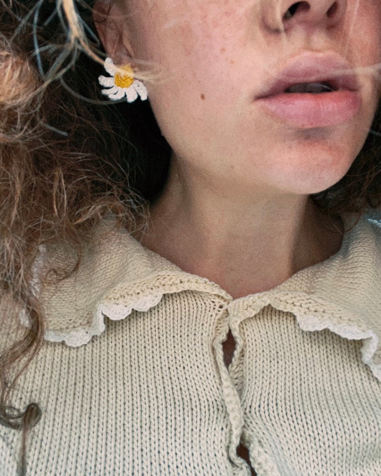 Half Daisy Earrings