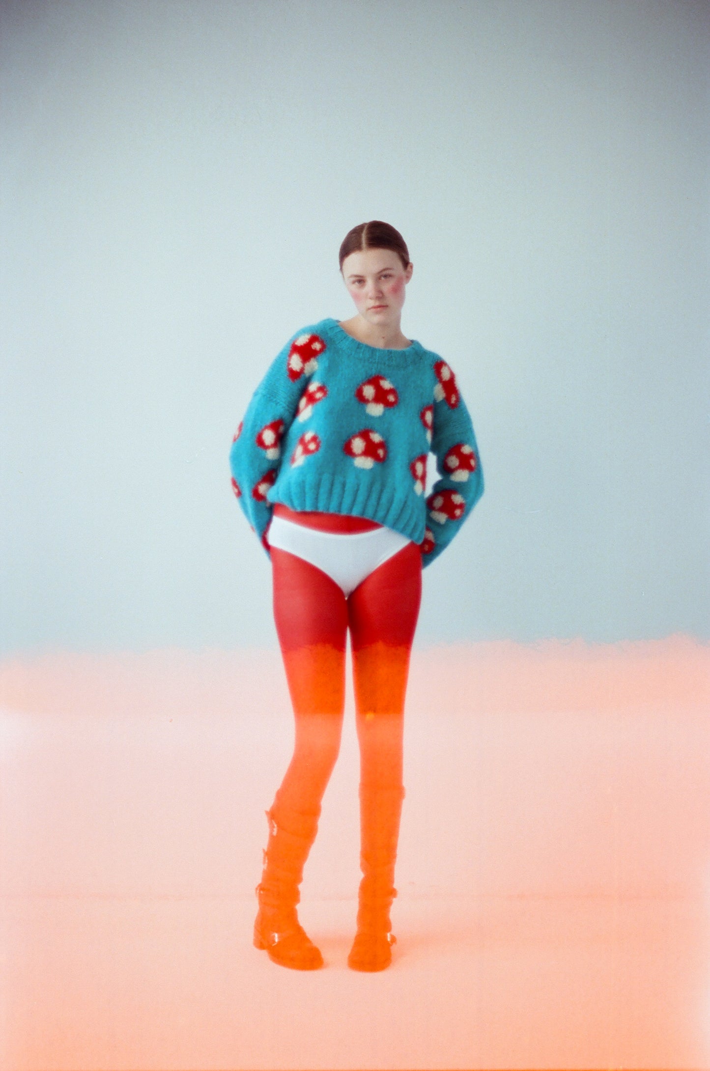 Blue Mushroom Sweater