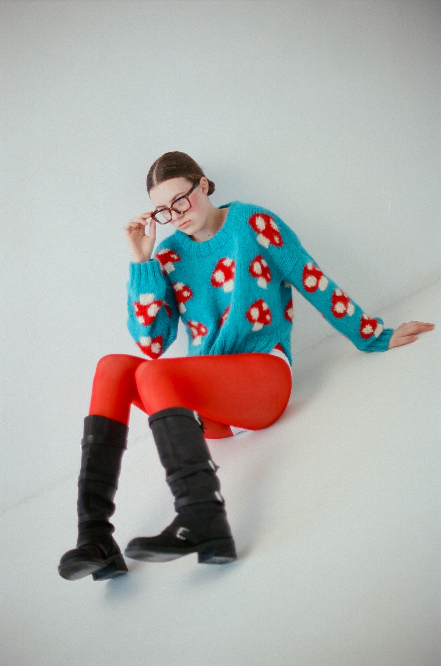 Blue Mushroom Sweater