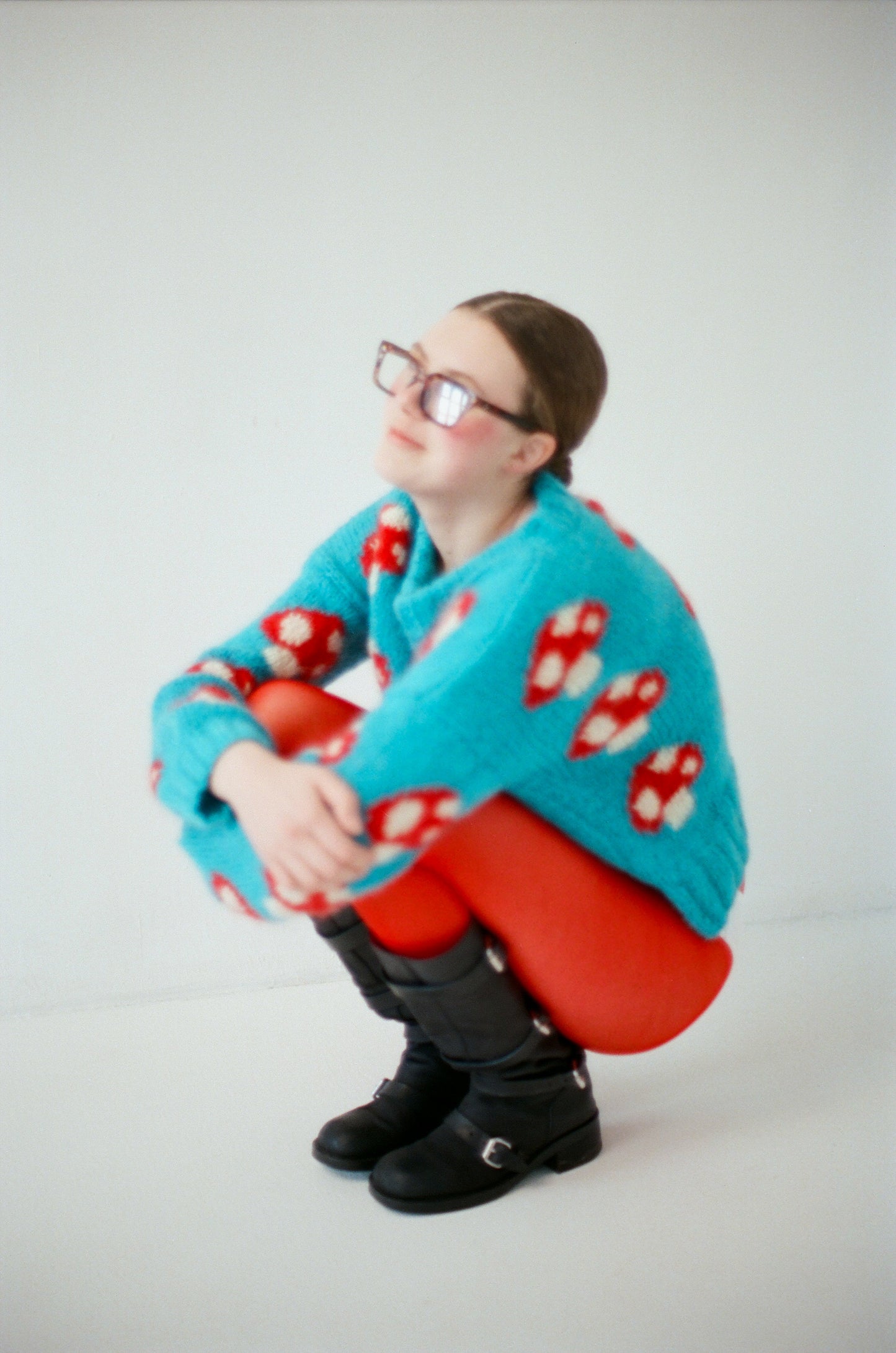 Blue Mushroom Sweater
