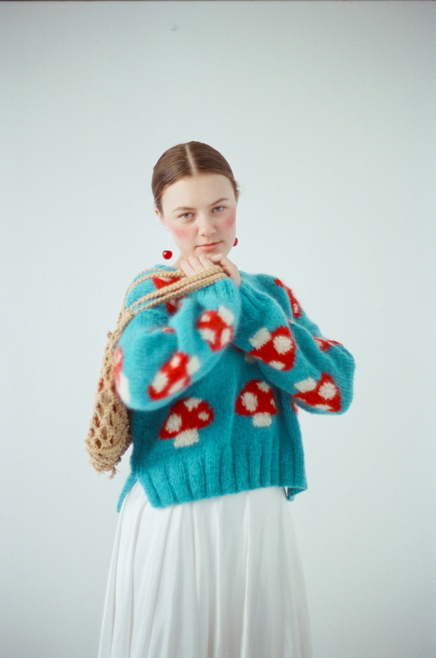 Blue Mushroom Sweater