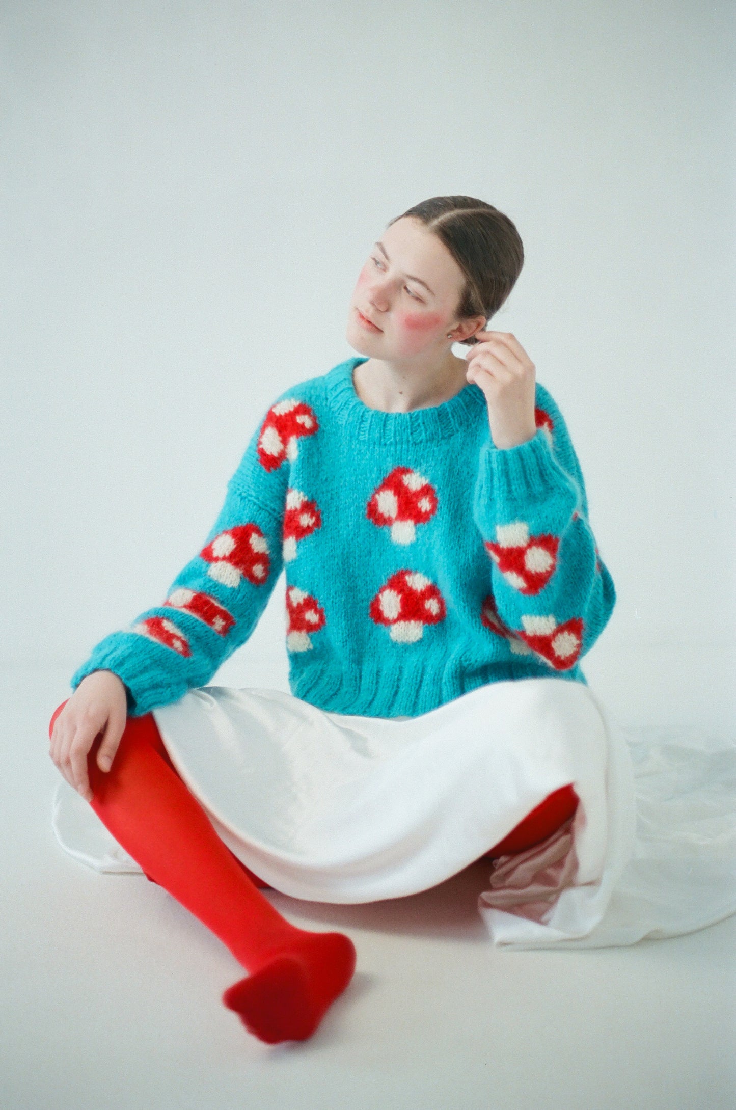 Blue Mushroom Sweater