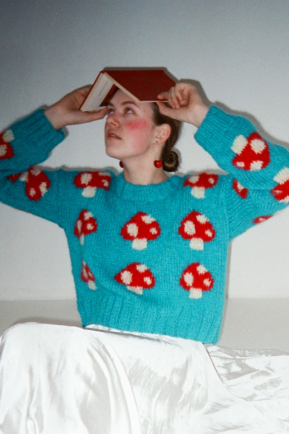 Blue Mushroom Sweater
