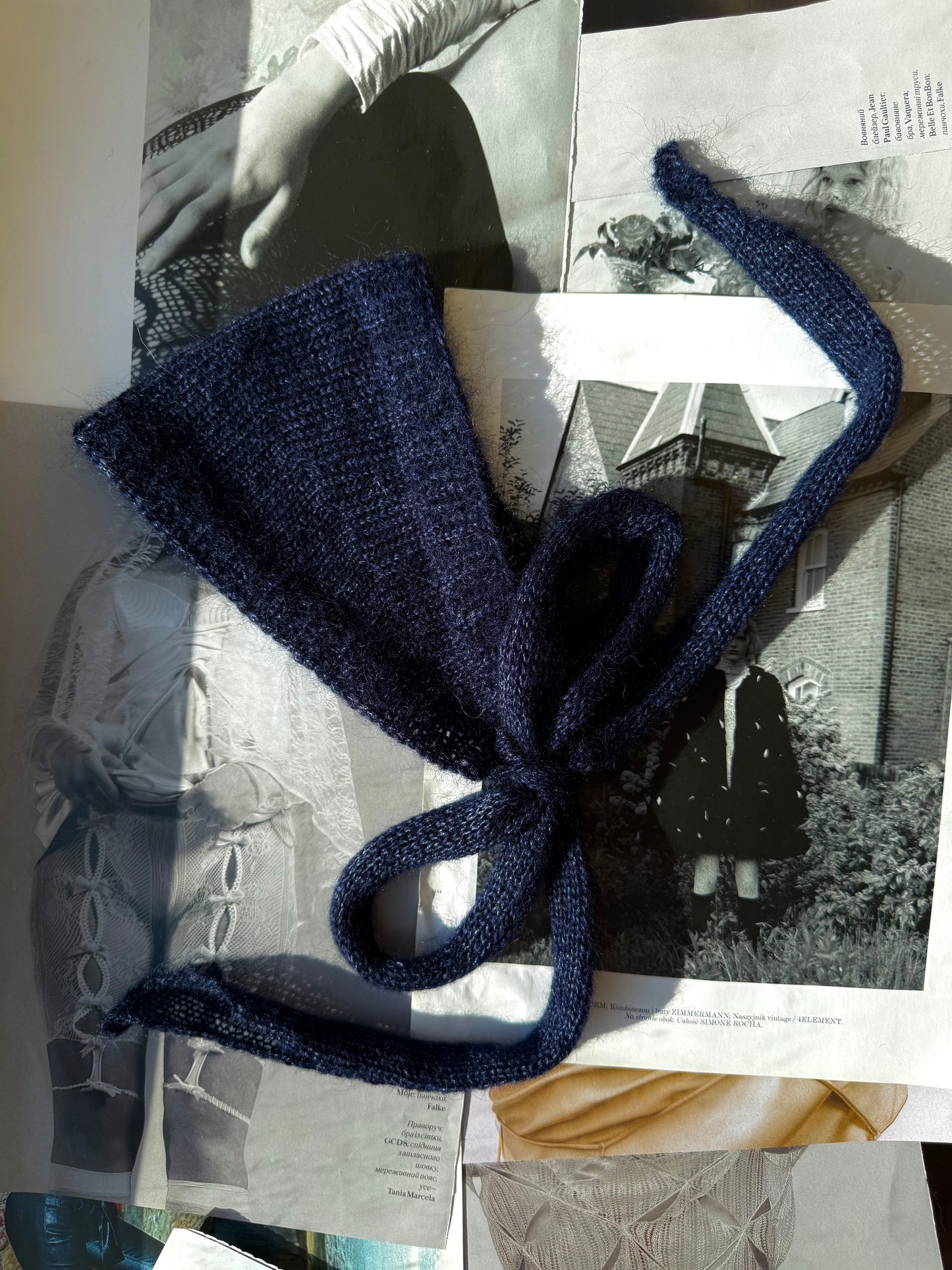Dark Blue Half Bonnet