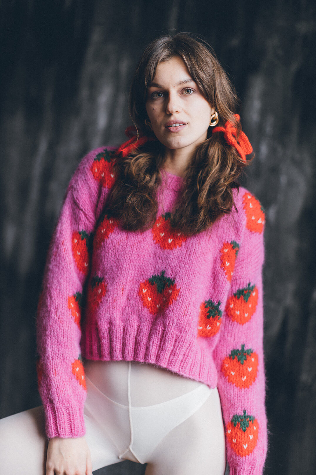 Pink Strawberry Sweater