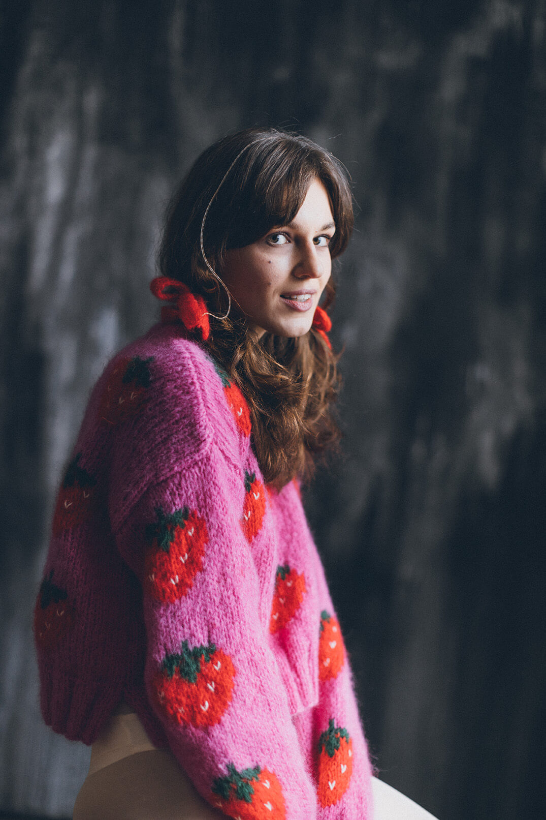 Pink Strawberry Sweater