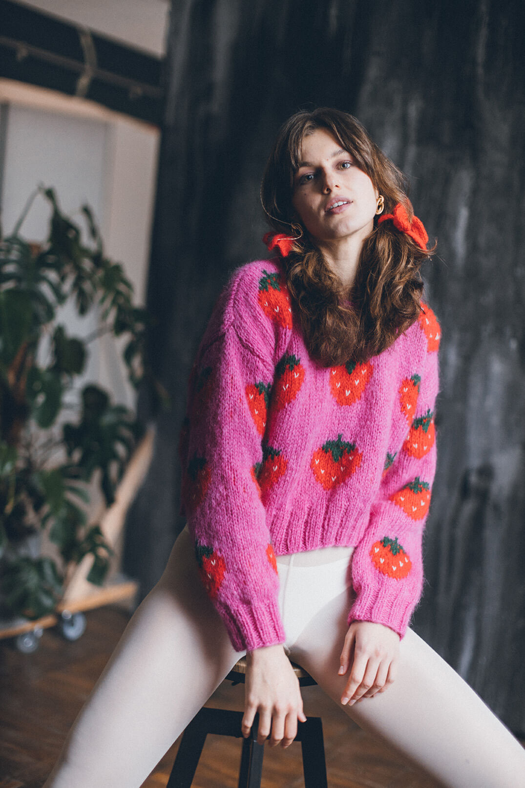 Pink Strawberry Sweater