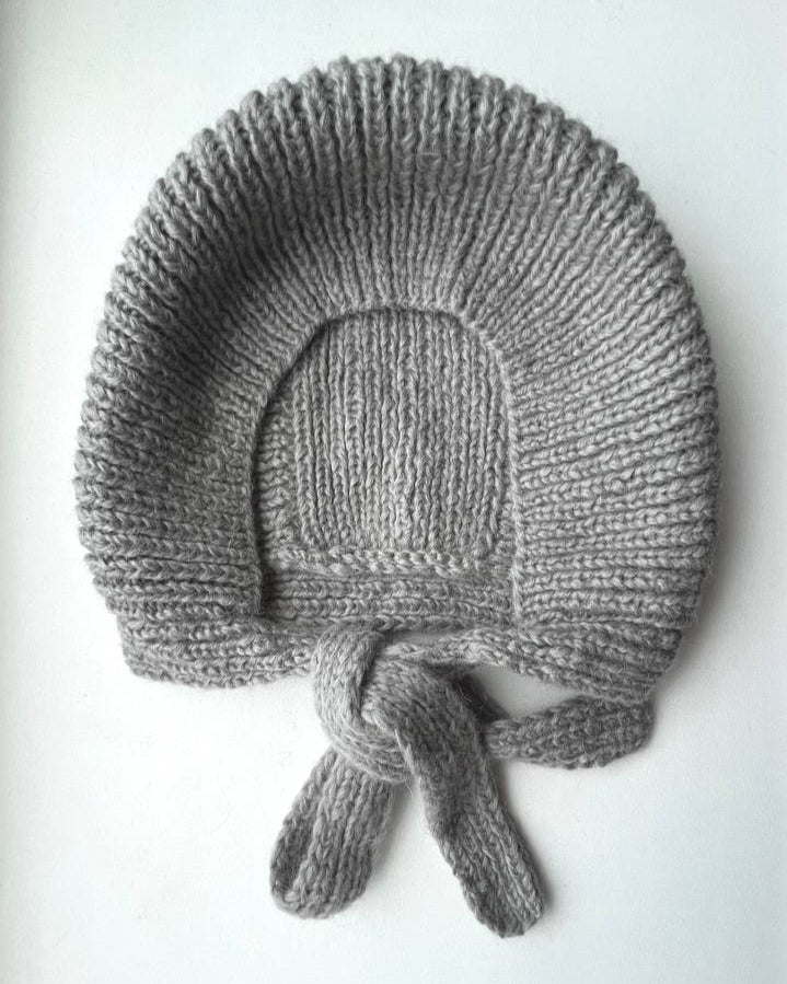 Grey Knitted Bonnet
