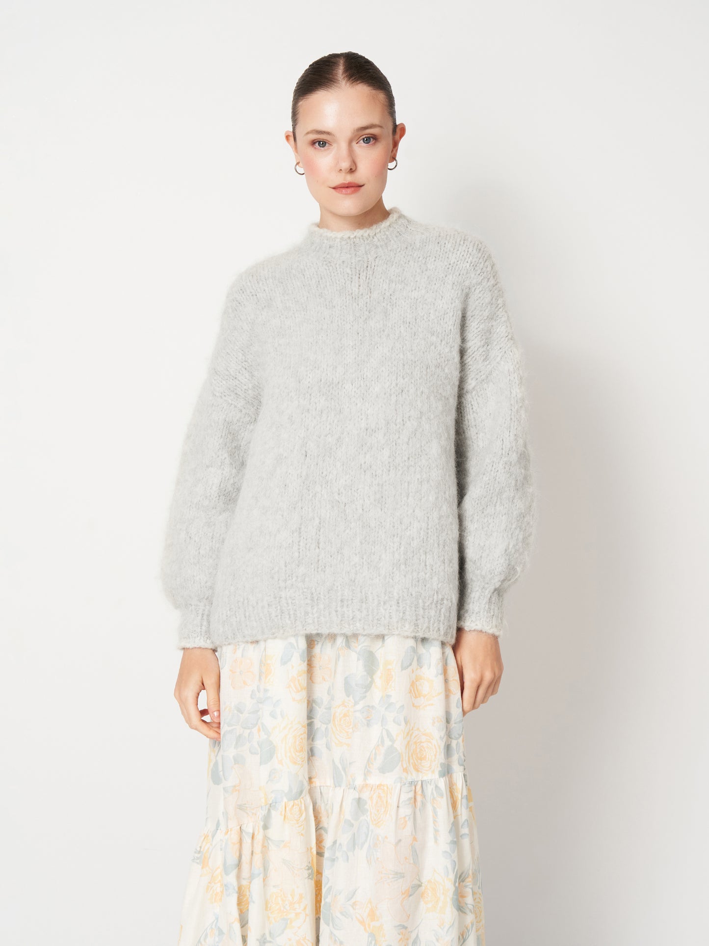 Light Grey Oversized Mohair Sweater