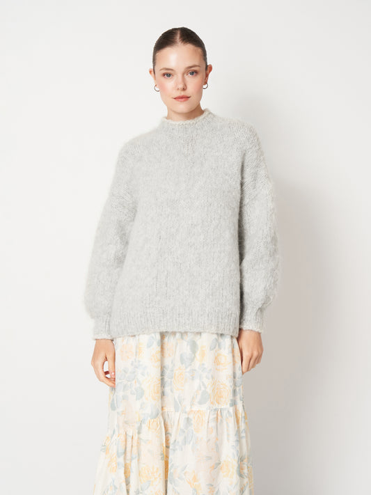 Light Grey Oversized Mohair Sweater