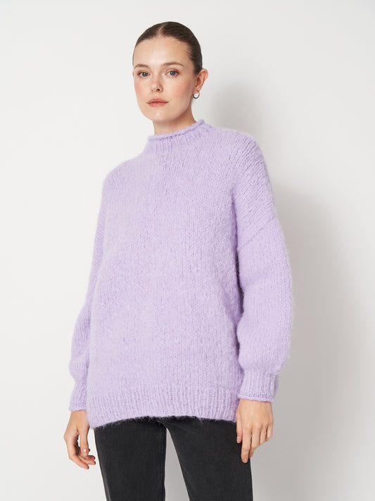 Lilac Oversized Mohair Sweater