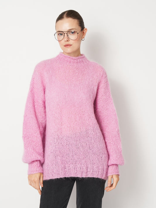 Pink Oversized Mohair Sweater Unisex