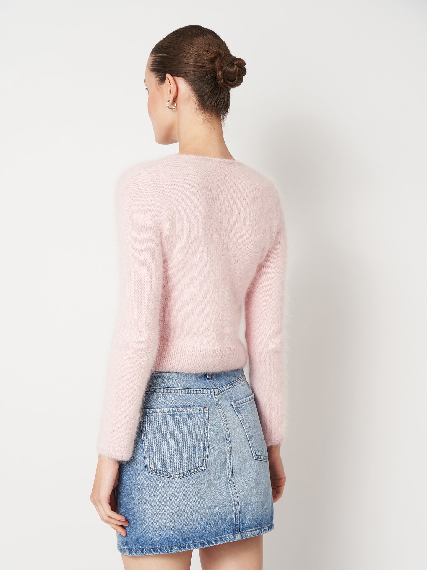 Powder Pink Fluffy Cardigan