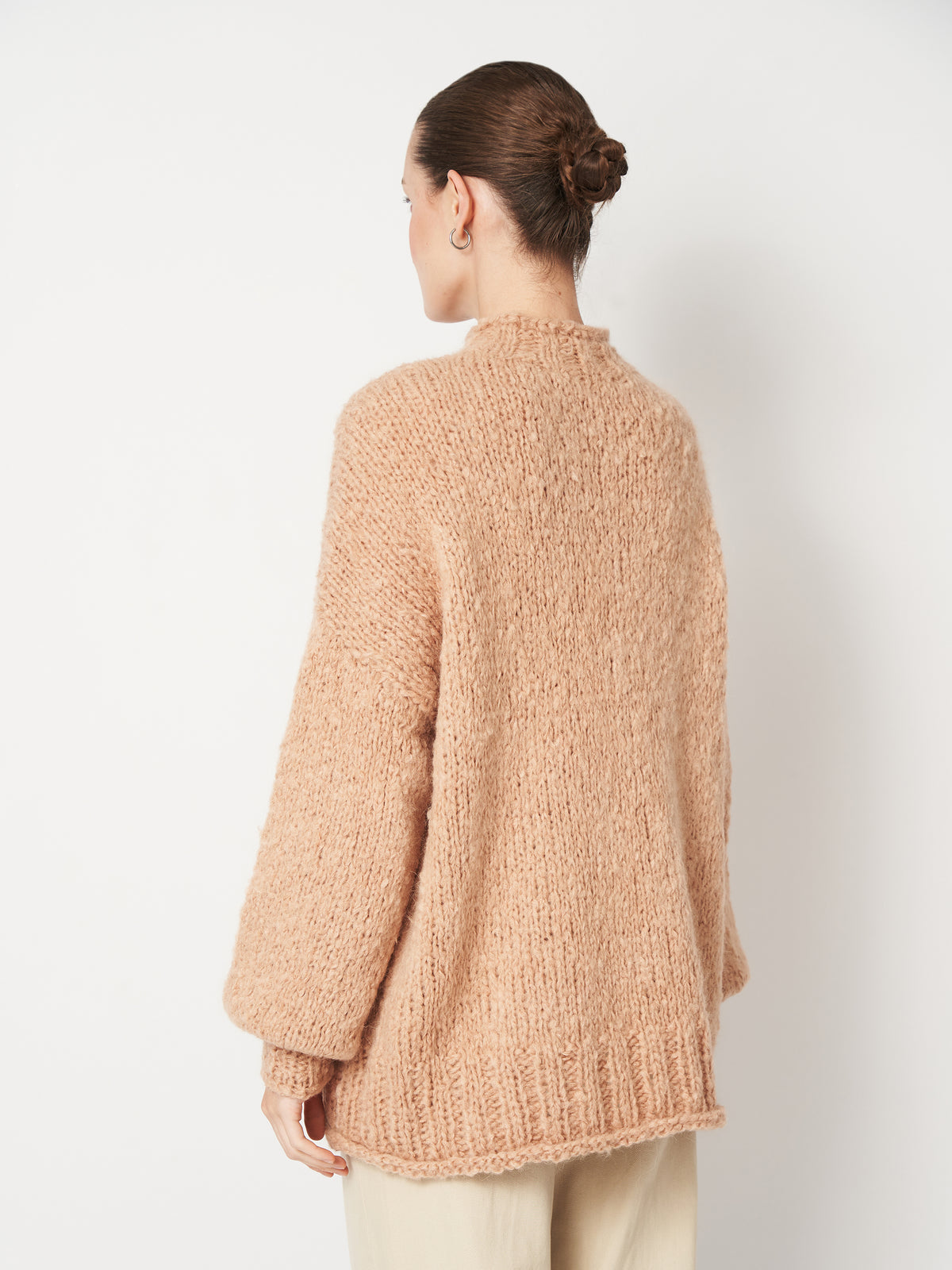 Beige Oversized Mohair Sweater Unisex