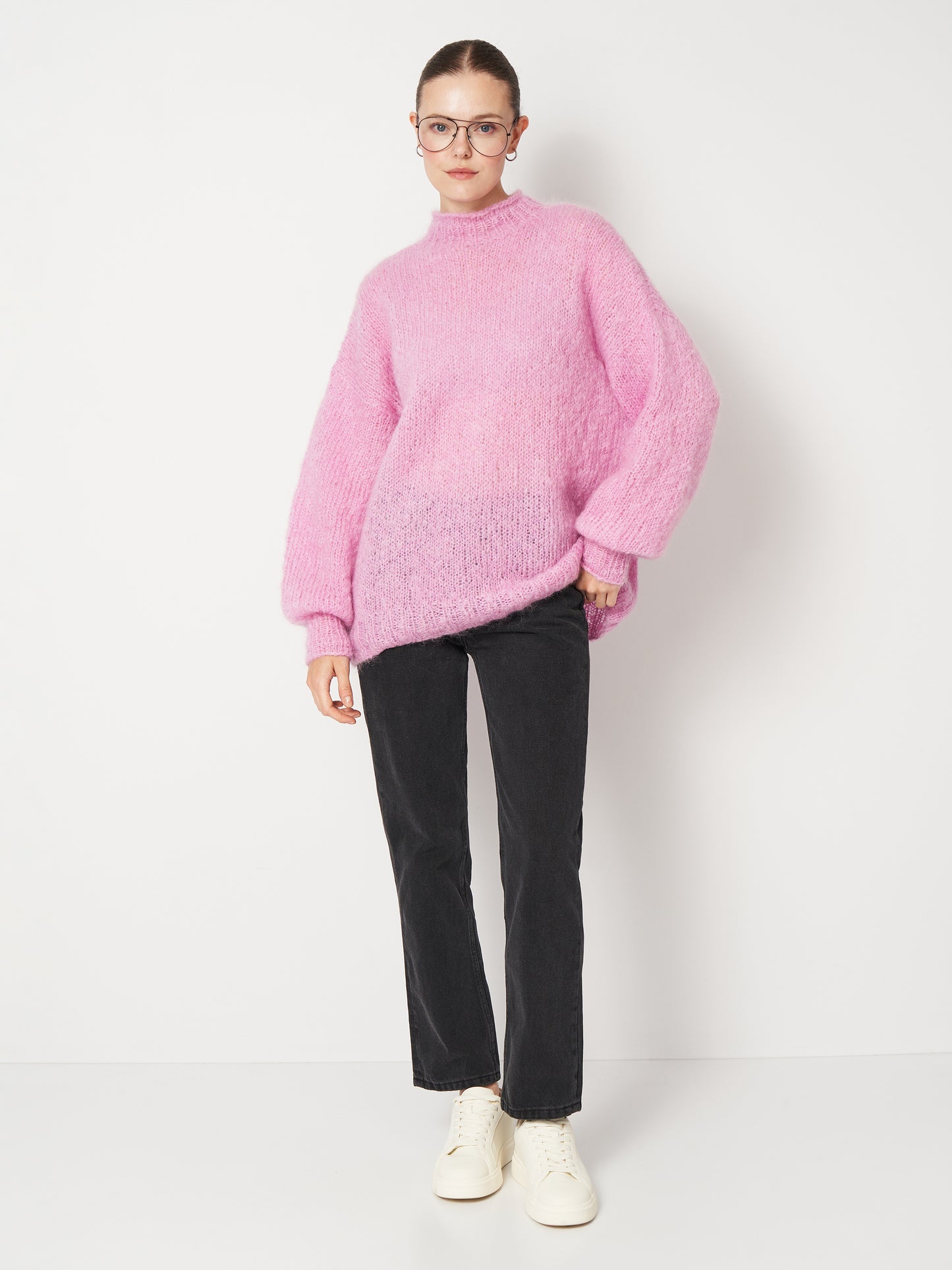 Pink Oversized Mohair Sweater Unisex