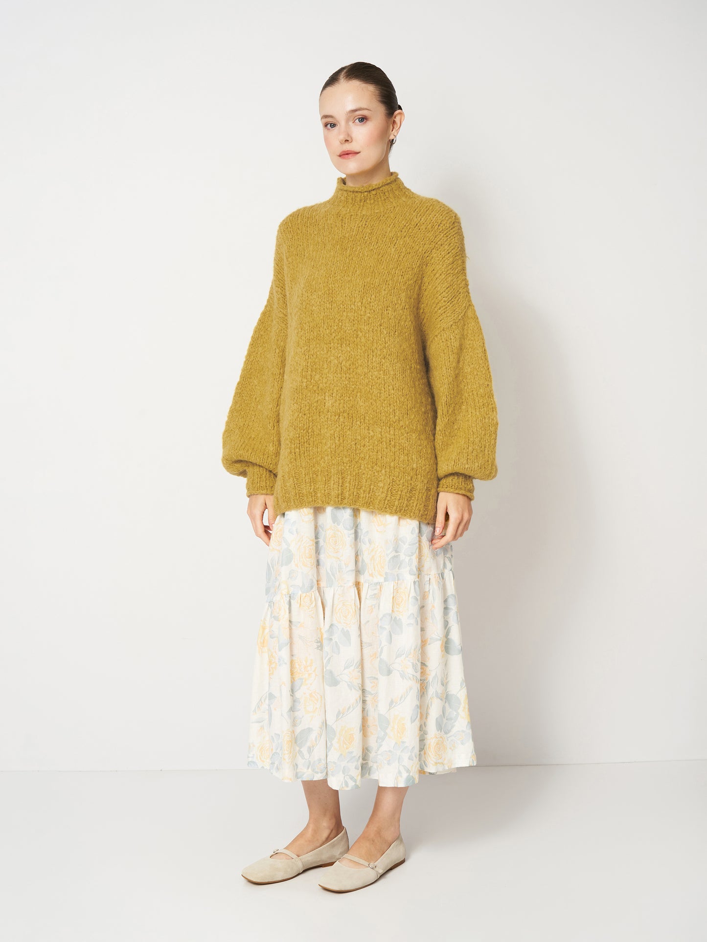 Mustard Yellow Oversized Mohair Sweater Unisex