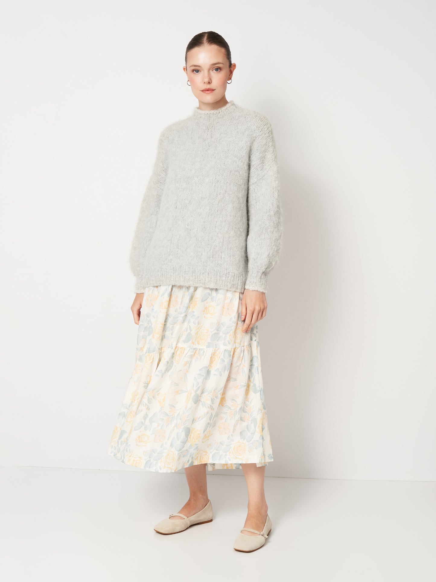 Light Grey Oversized Mohair Sweater