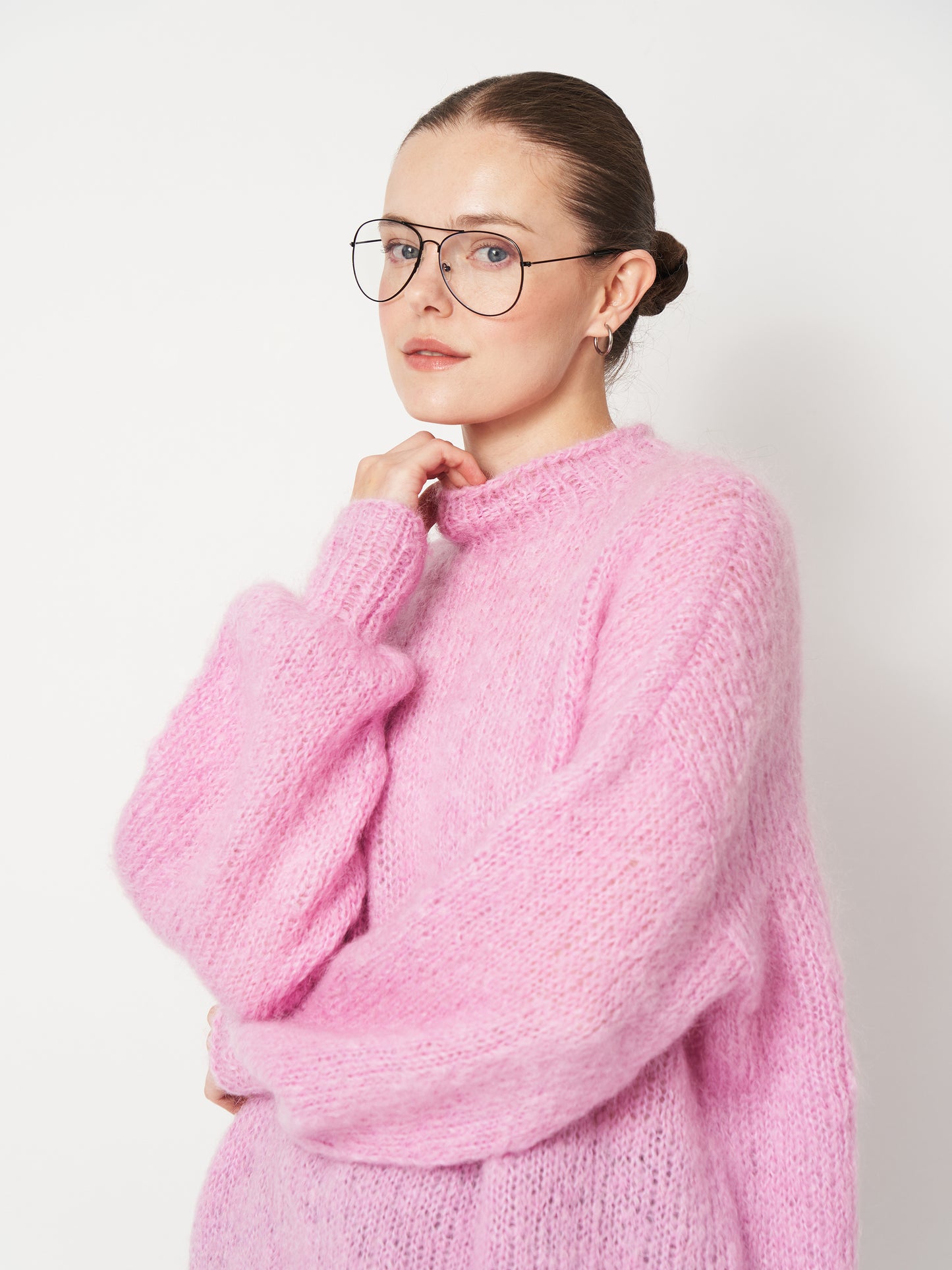 Pink Oversized Mohair Sweater Unisex
