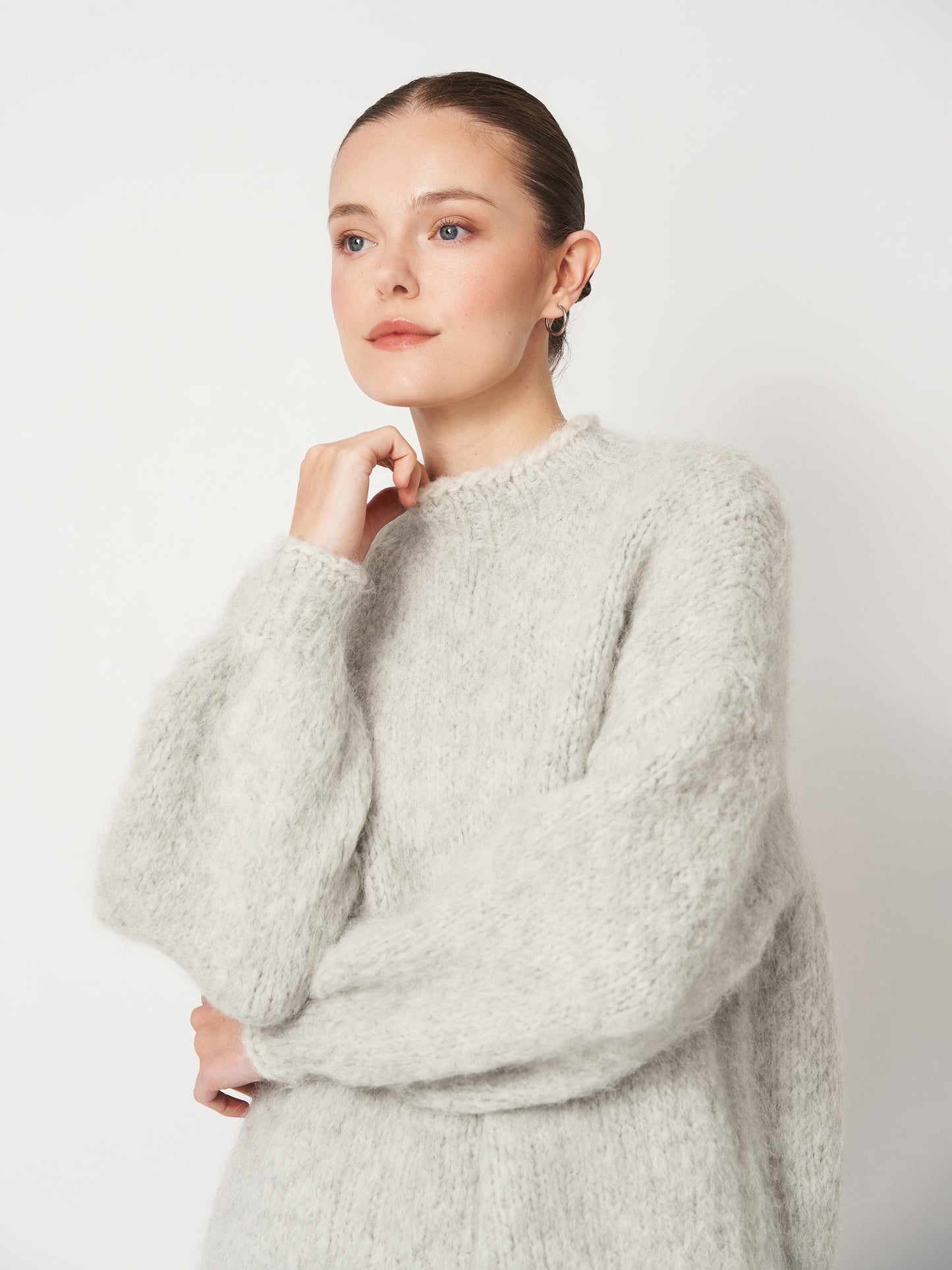 Light Grey Oversized Mohair Sweater