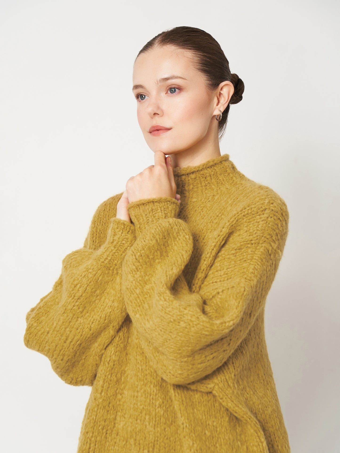 Mustard Yellow Oversized Mohair Sweater Unisex