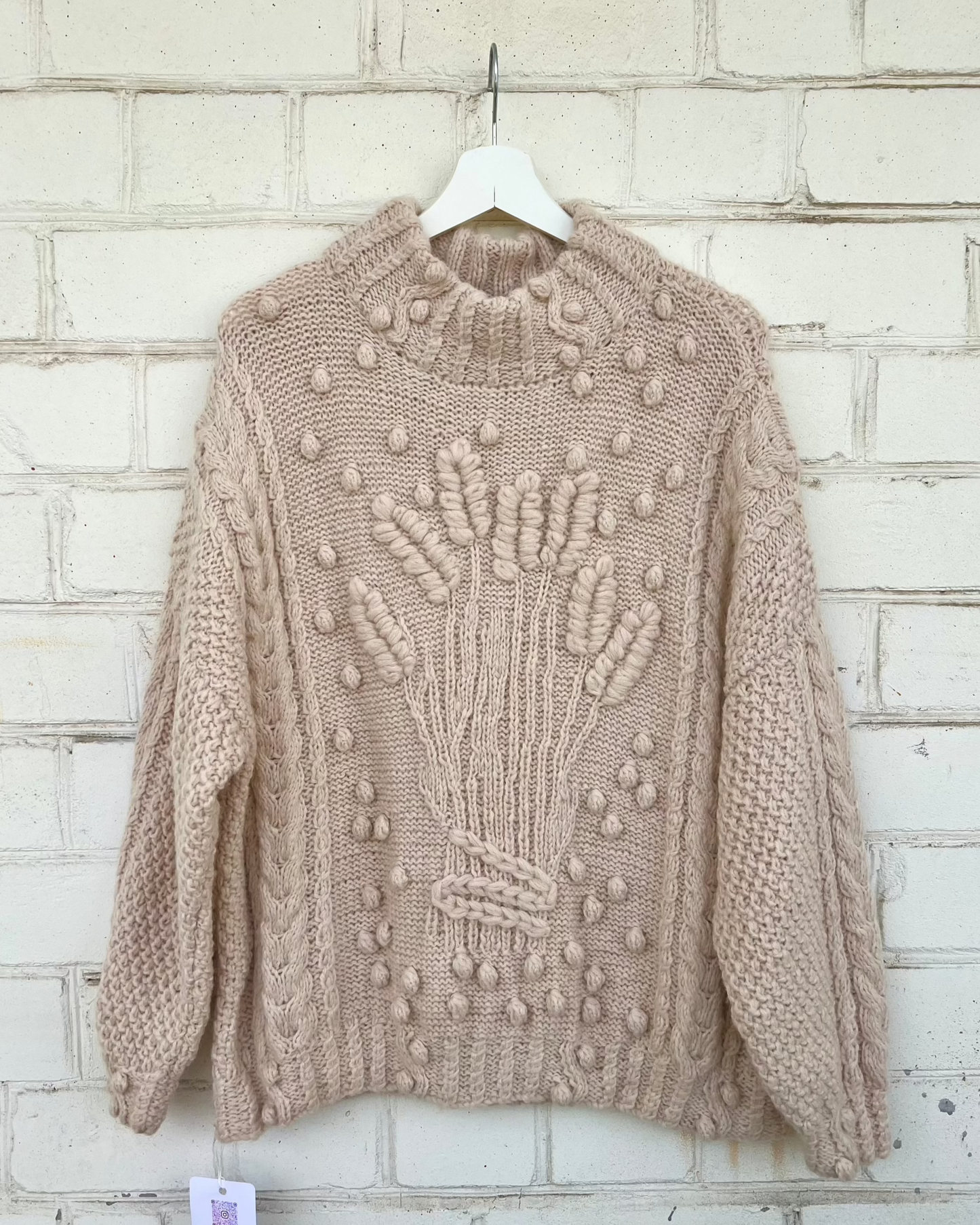 Spikelets Sweater in Cold Beige