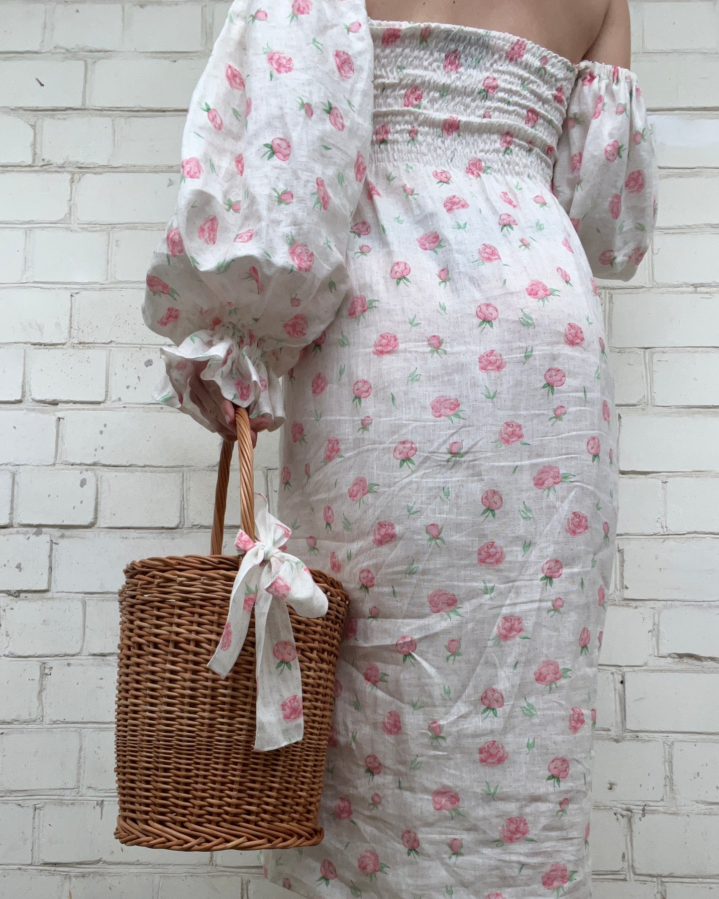 Handwoven Natural Vine Basket in Jane Birkin Style