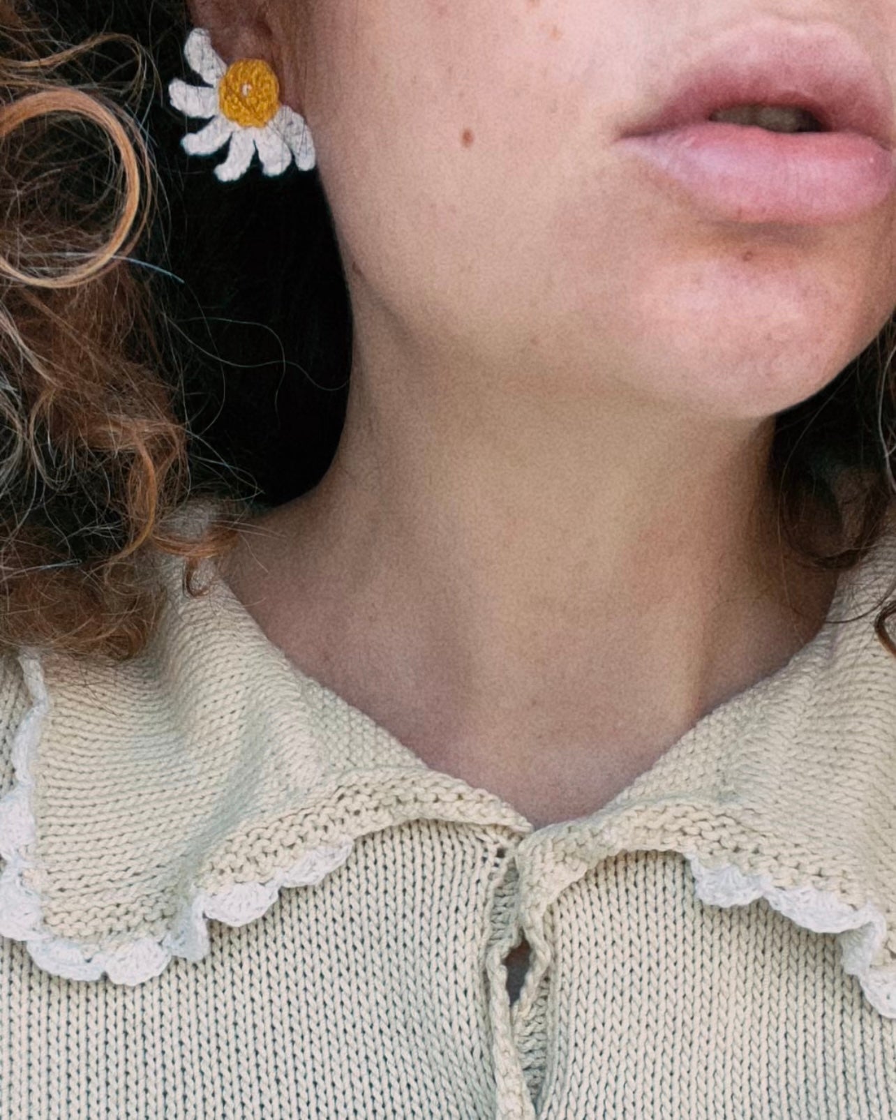 Half Daisy Earrings