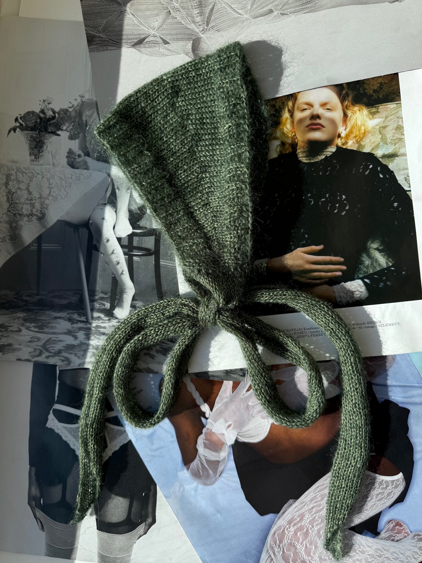 Sage Green Half Bonnet